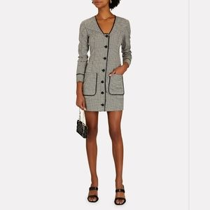 NWT STAUD Fairham Plaid Minidress